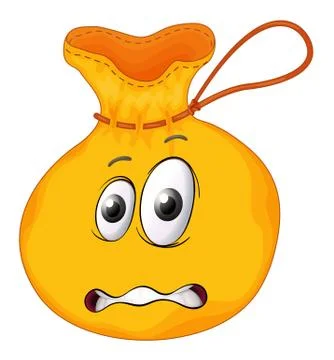 A face on a bag Stock Illustration
