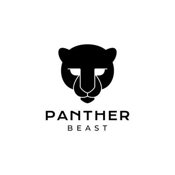 Face beast panther logo design vector Stock Illustration