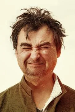 Face of beggar Stock Photos