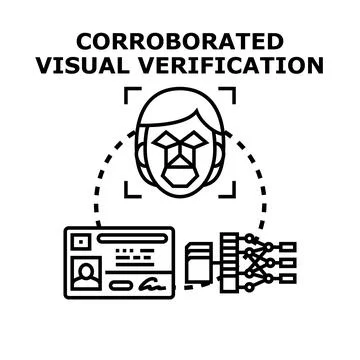 Face biometric data processing for identity verification Stock Illustration