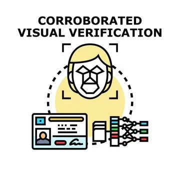 Face biometric data processing for identity verification Illustrazione stock