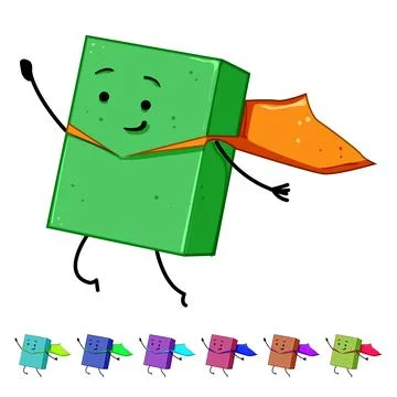 Face book character cartoon vector graphic Stock Illustration
