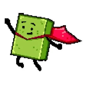 Face book character pixel art vector illustration Stock Illustration