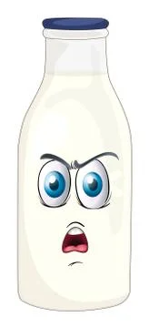 A face on a bottle Stock Illustration