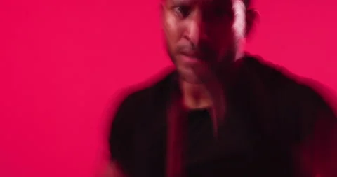 Face, boxing or man in studio for training, self defense or intense workout on Stock Footage 331070946