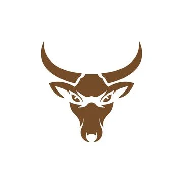 Face brown deer logo design vector graphic symbol icon sign illustration cr.. Illustration