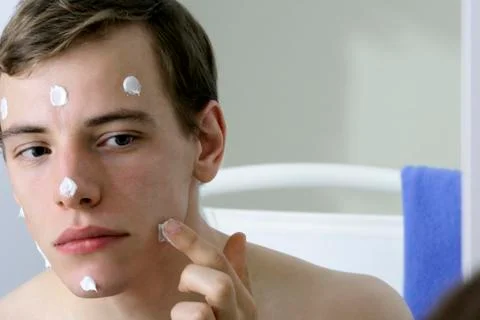 Face care, man Stock Photos