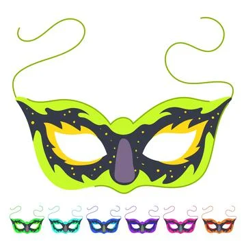 Face carnival mask vector cartoon graphic Stock Illustration