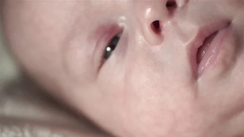 Face of charming baby closeup 스톡 동영상 73224592