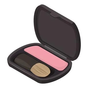 Face cheek blusher icon, isometric style Illustrazione stock