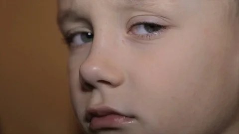 Face of the child close up Stock Footage 73424147