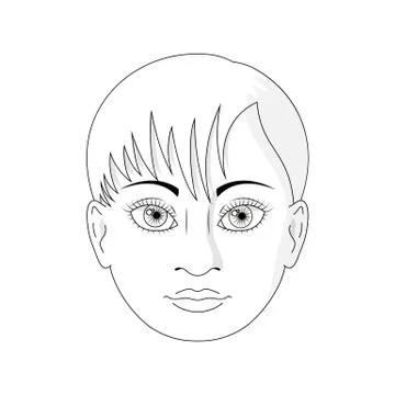 The face of child . Stock Illustration