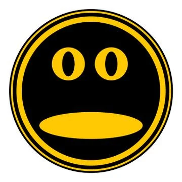 Face circle button. Stock Illustration