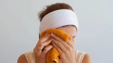 Face Cleaning Stock Footage 12140191