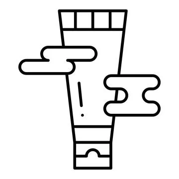 Face Cleanser Line Icon Stock Illustration