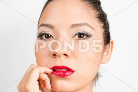 Face Close up woman Stock Photos