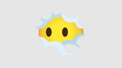 Face in Clouds Emoji Animated on a Transparent Background. 스톡 동영상 282595299