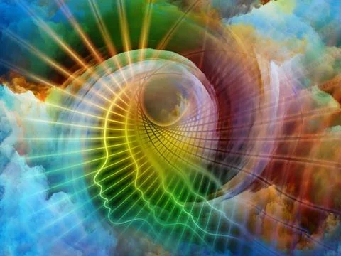 Face In The Clouds Stockillustratie