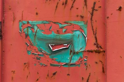 A face on a container Stock Photos