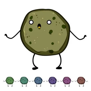 Face cookie character cartoon vector graphic Stock Illustration