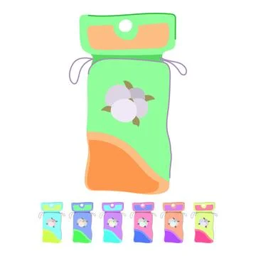 Face cotton pads vector cartoon graphic イラスト素材