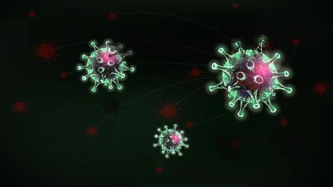 Face covered in virus infection Video stock 127001386