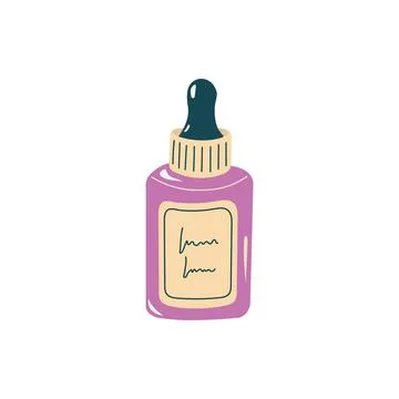 Face cream in a dropper bottle, Stock Illustration