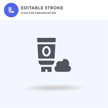 Face Cream icon vector, filled flat sign, solid pictogram isolated on white Stock Illustration