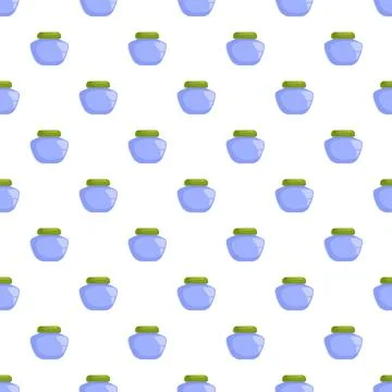 Face cream jars repeated creating seamless pattern Stock Illustration