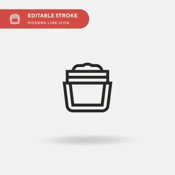 Face Cream Simple vector icon. Illustration symbol design template for web mo Stock Illustration