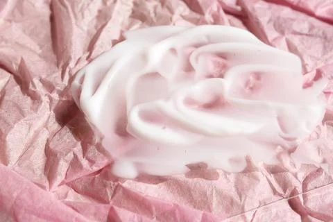 Face cream texture on white surface Stock Photos
