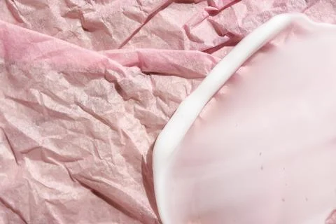 Face cream texture on white surface Stock Photos