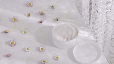 Face cream in the white box. Stock Footage 228793727
