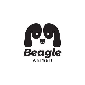 Face cute dog beagle logo symbol icon vector graphic design illustration id.. Stock Illustration