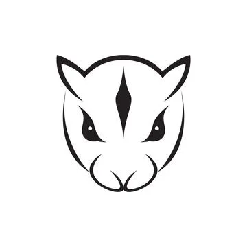 Face cute flying squirrel logo design vector graphic symbol icon sign illus.. Illustrazione stock