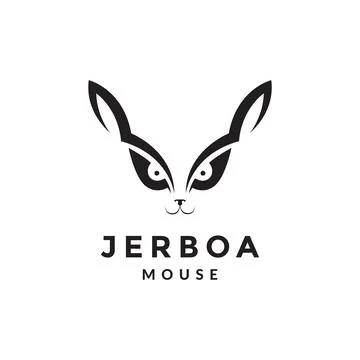 Face cute jerboa mouse logo design vector graphic symbol icon illustration .. Illustrazione stock