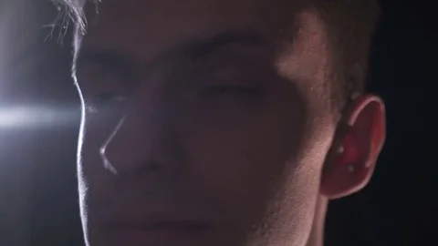 Face of the dancer man Stock Footage 77377337