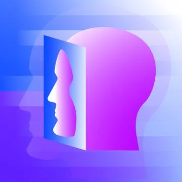 Face detection biometrical identification. Stock Illustration