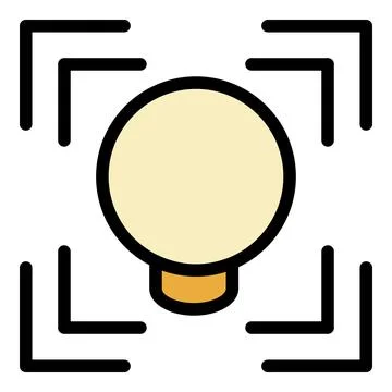 Face detection frame icon color outline vector Illustrazione stock