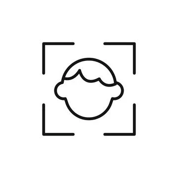 Face detection logo sign vector outline Stockillustratie