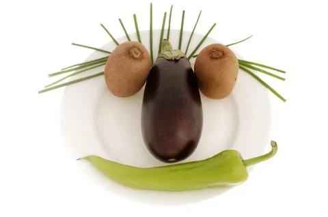 Face on dish Stock Photos