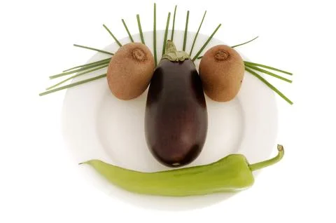 Face on dish Stock Photos