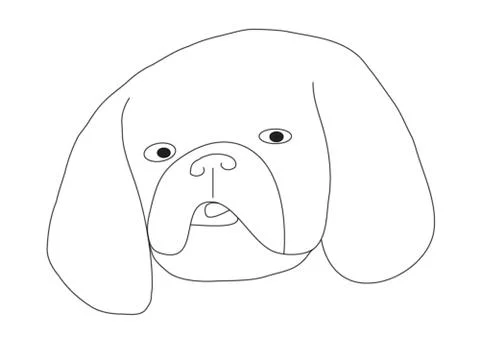 Face of dog Stock Illustration