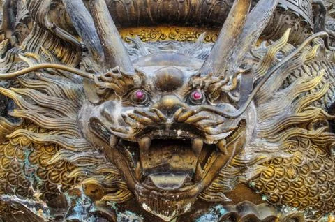 Face of dragon Stock Photos