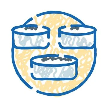 Face with dry cracked ground texture abstract Stock Illustration