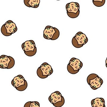 Face dry skin vector seamless pattern Stock Illustration