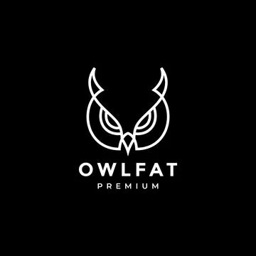 Face eagle owl logo design vector Stock Illustration