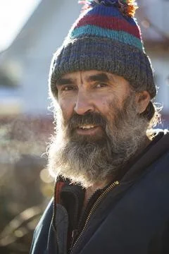 The face of an elderly man Stock Photos