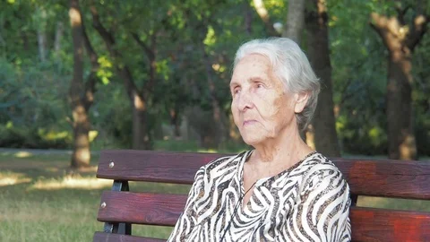 Face of an elderly person close-up. Stock Footage
