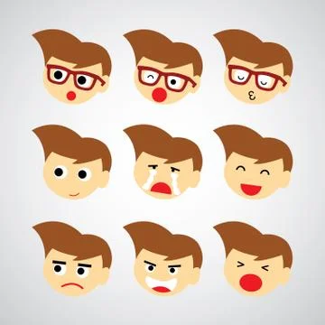 Face emotion Stock Illustration
